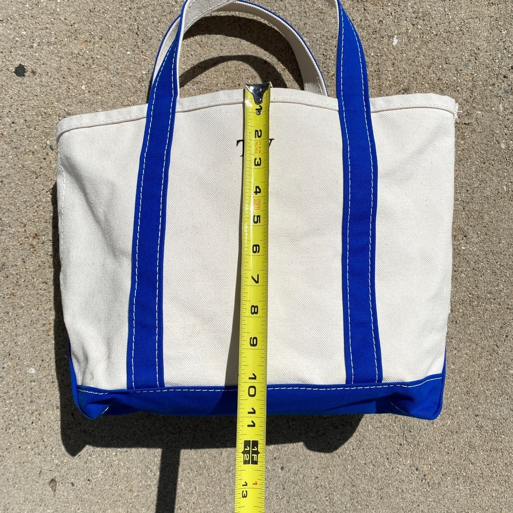 Vintage‎ L.L. Bean Boat and Tote Bag size Medium 14x11x7 Canvas Made in USA - Picture 8 of 10